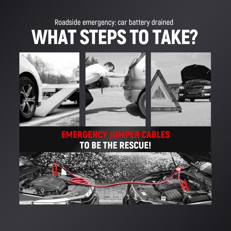 TOPDC 2 Gauge 20 Feet Jumper Cables for Car, SUV and Trucks Battery, Heavy Duty Automotive Booster Cables for Jump Starting Dead or Weak Batteries with Carry Bag, (TD-P0220) - Image 5